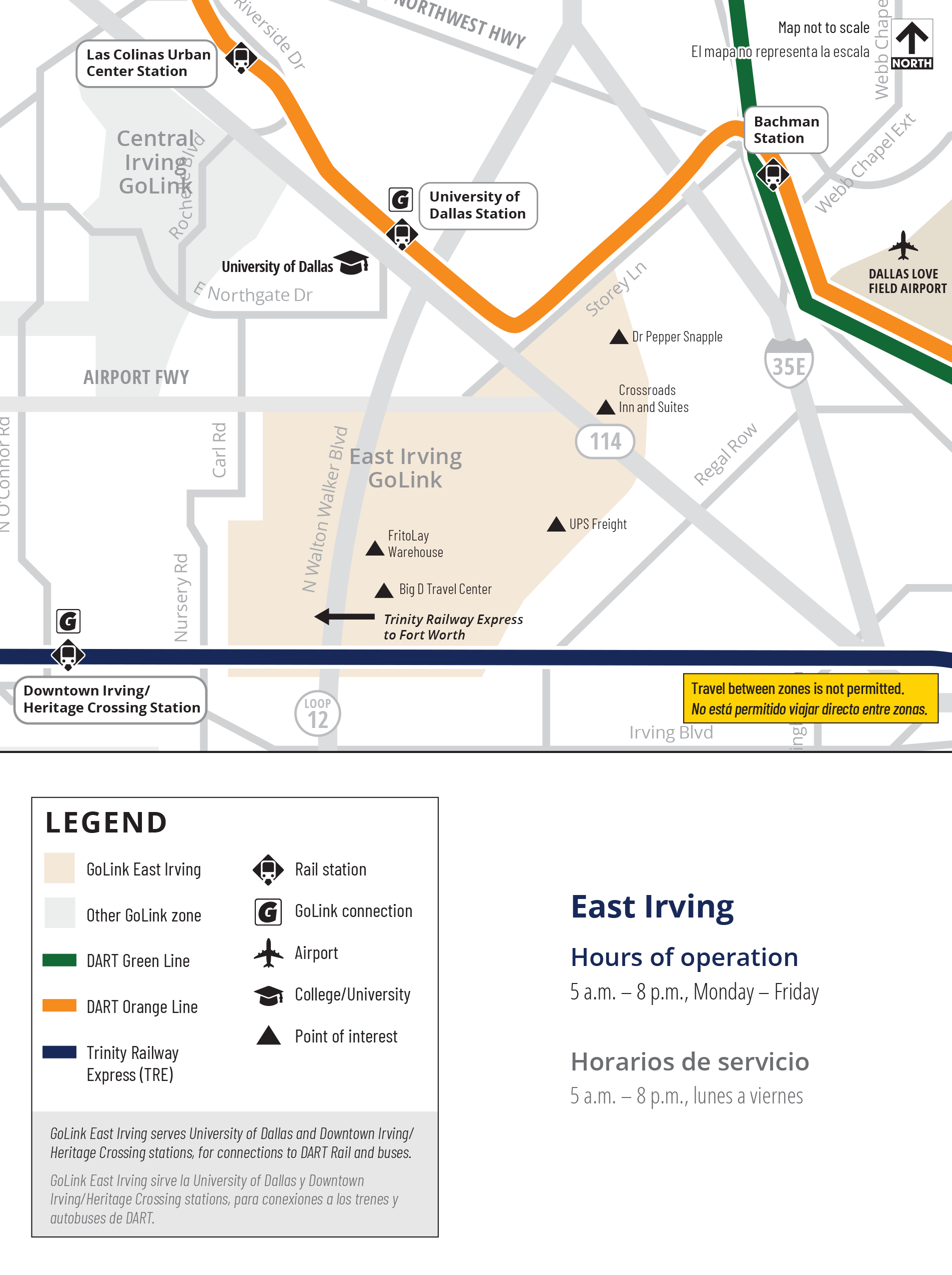 GoLink East Irving map